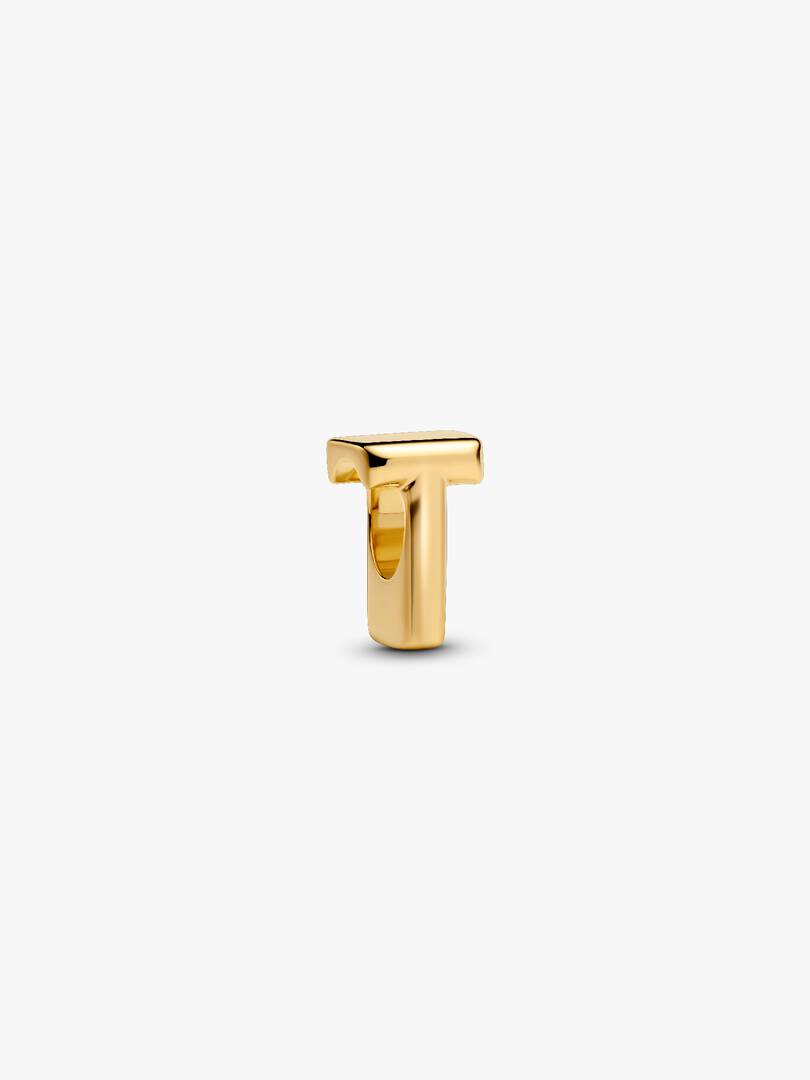 Letter T Alphabet Charm 14k gold plating