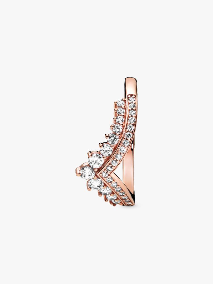 Princess Wishbone Ring 14k rose gold plating