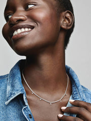 FINAL SALE - Sparkling Drop Collier Necklace Sterling silver