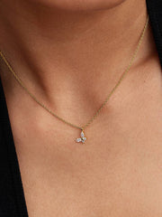 Butterfly Pendant Necklace 14k gold plating