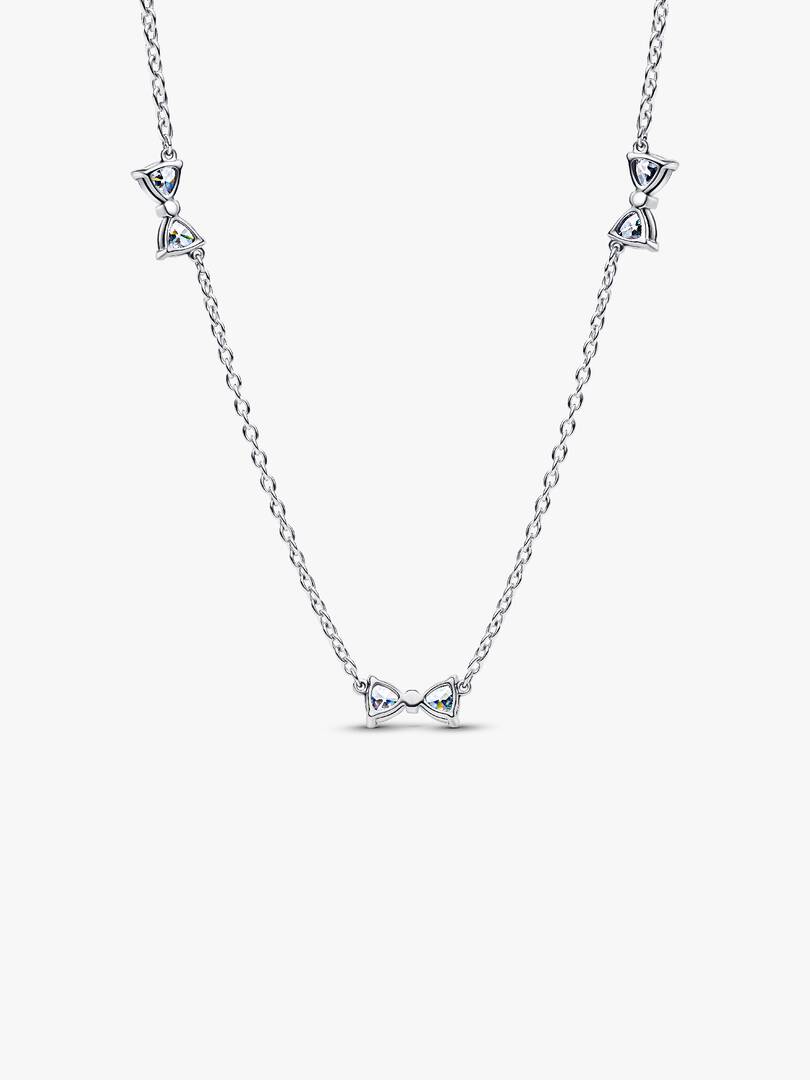 Bow Station Chain Necklace Sterling silver