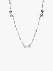Bow Station Chain Necklace Sterling silver
