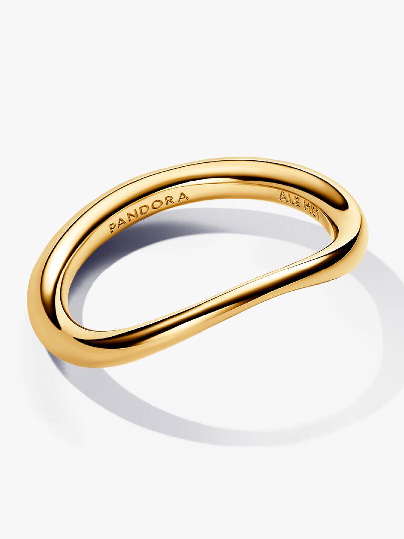Organically Shaped Band Ring 14k gold plating
