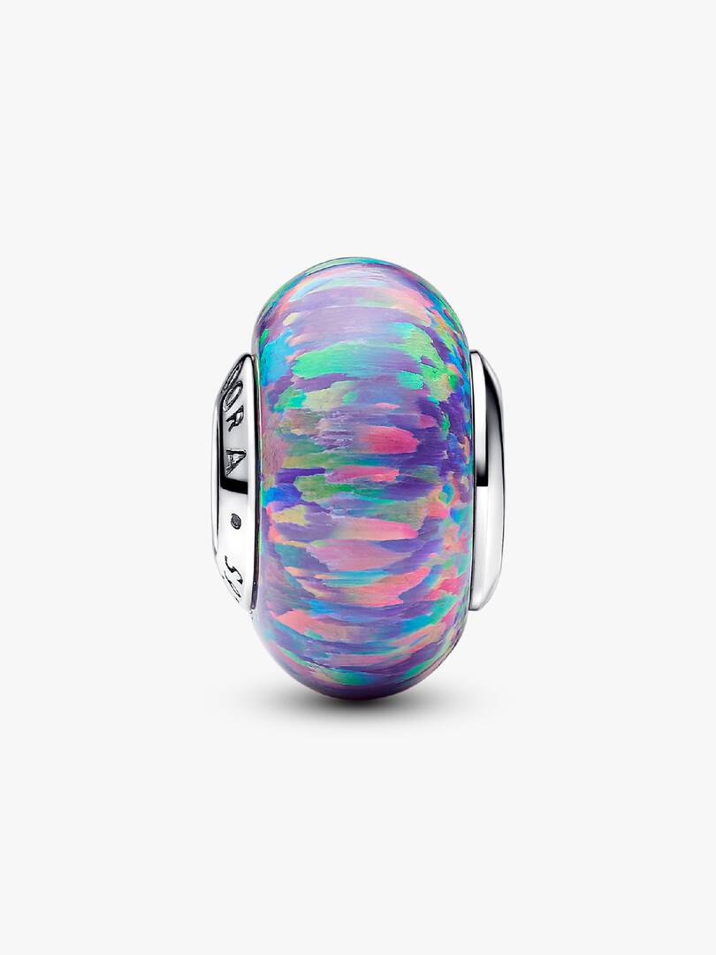 Opalescent Purple Charm Sterling silver