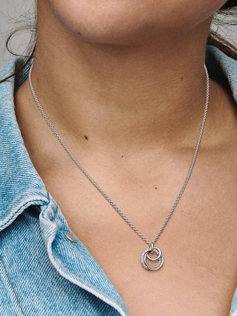 Family Always Encircled Pendant Necklace Sterling silver