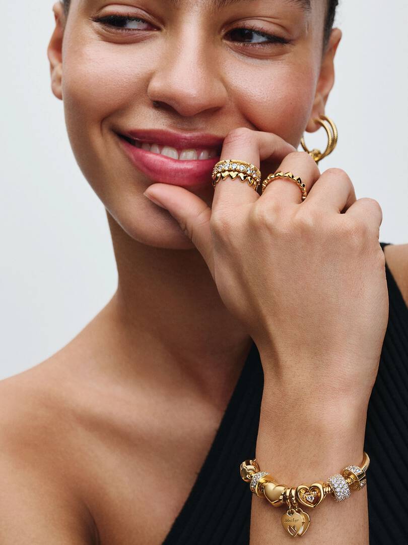 Clear Pavé Clip Charm 14k gold plating