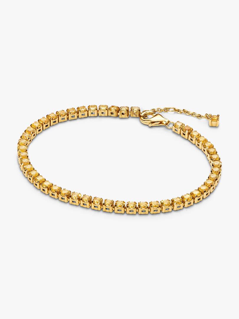Sparkling Yellow Tennis Bracelet 14k gold plating