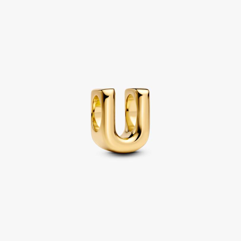 Letter U Charm Necklace 2 Quantity