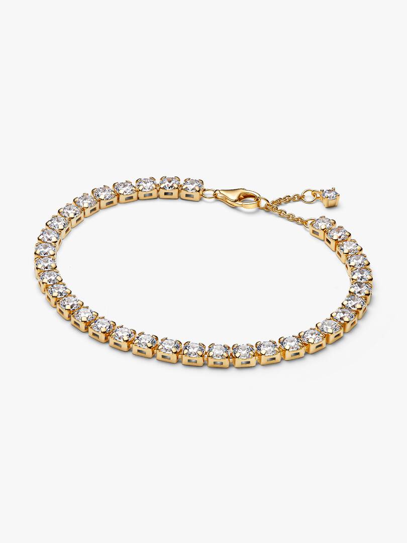 Sparkling Bold Tennis Bracelet 14k gold plating
