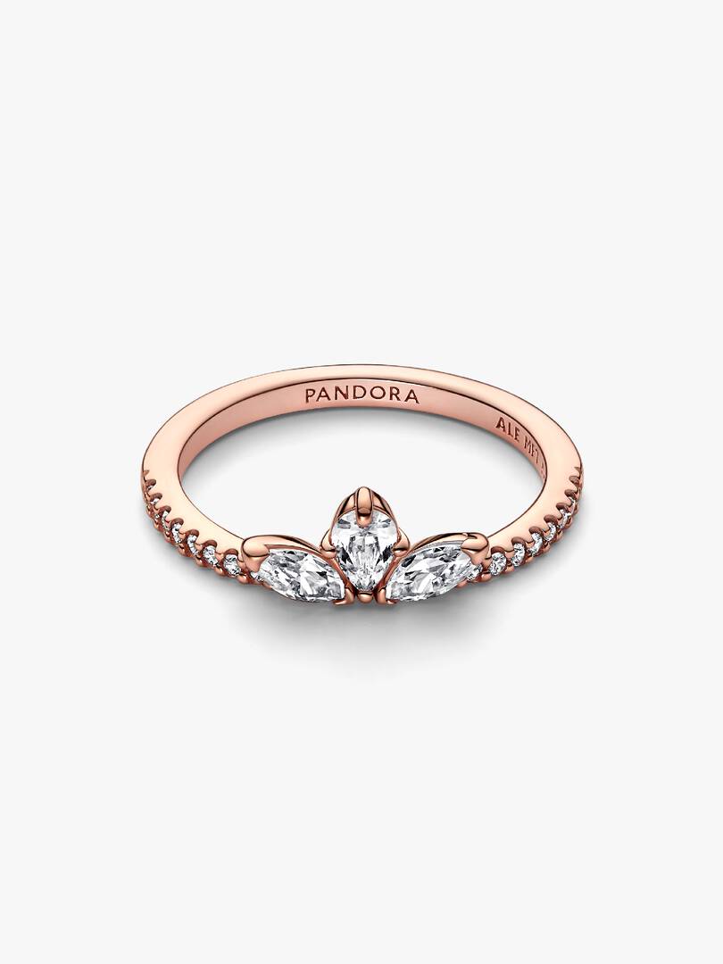 Sparkling Herbarium Cluster Ring 14k rose gold plating