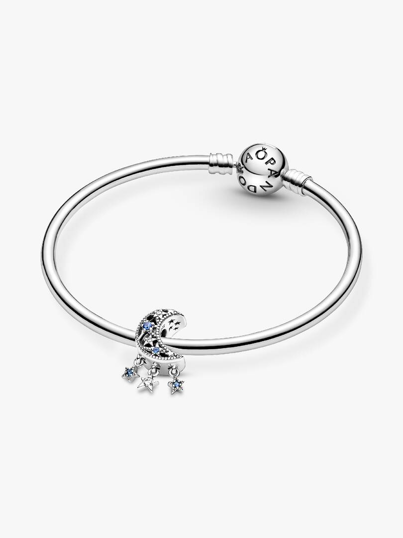 Star & Crescent Moon Charm Sterling silver