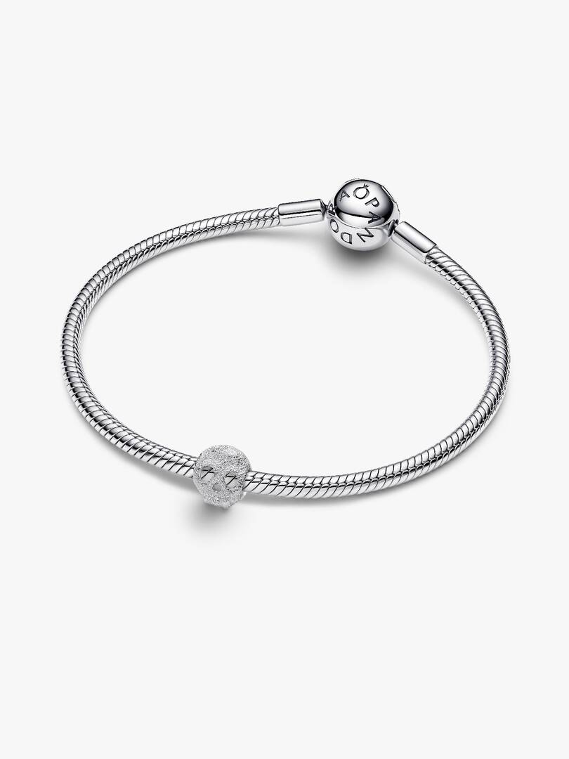 Textured Skull Mini Charm Sterling silver