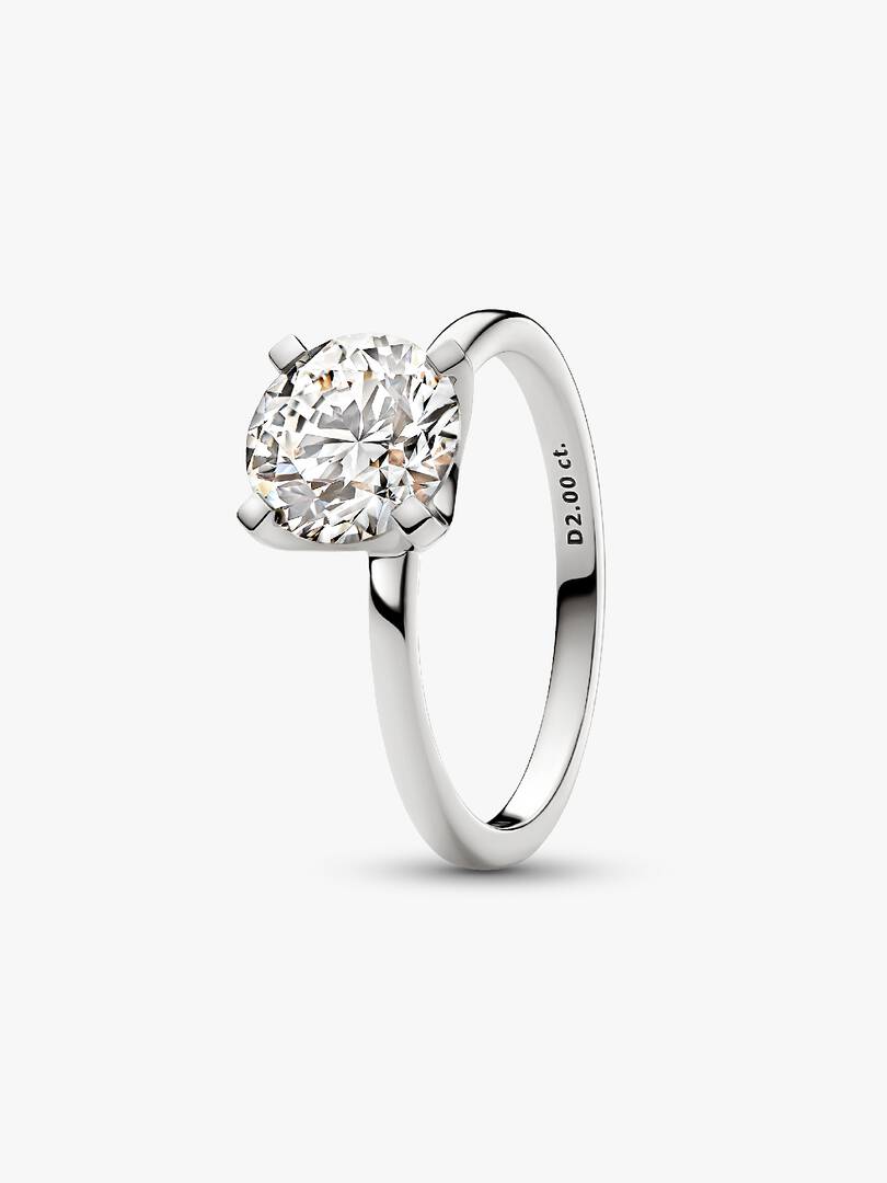 Pandora Era 14k White Gold Lab-grown Diamond Ring 2.00 ct TW, 14k white gold