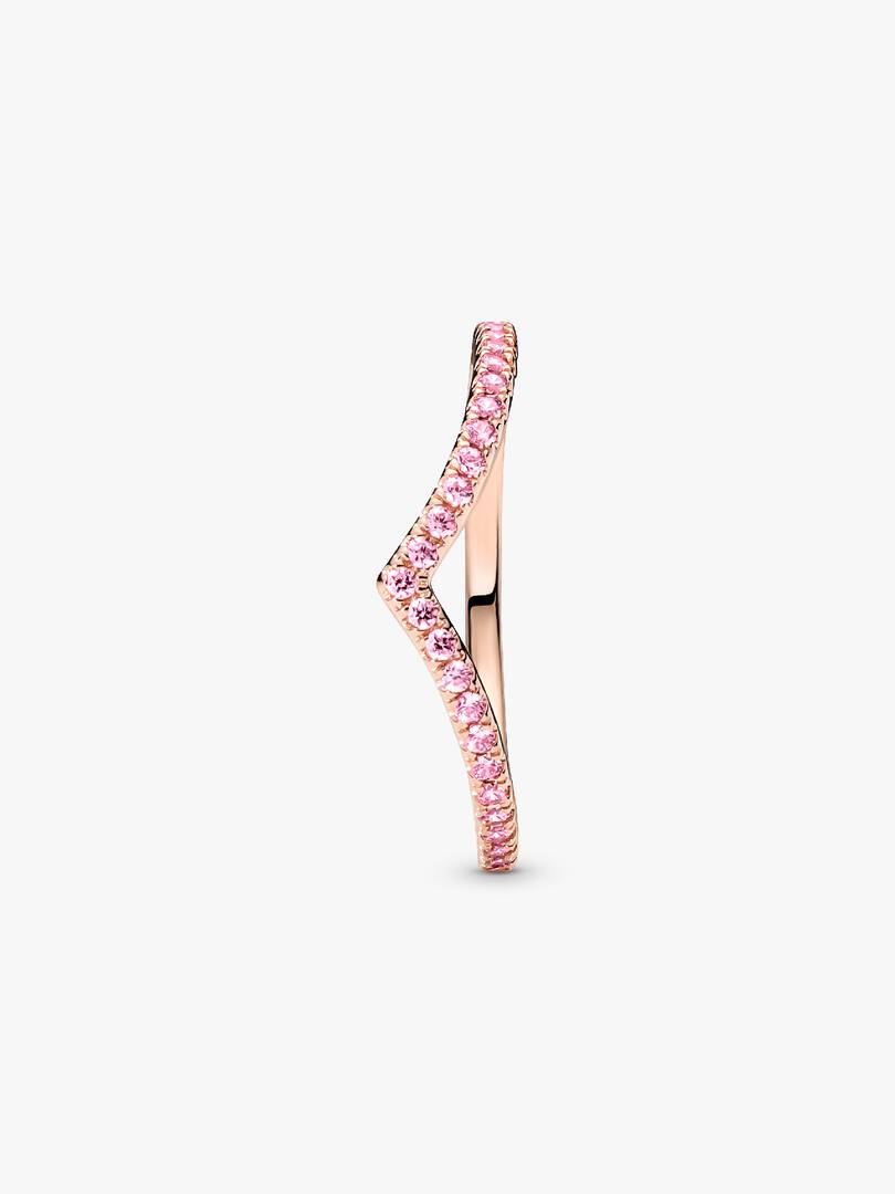 Pandora Timeless Wish Sparkling Pink Ring 14k rose gold plating