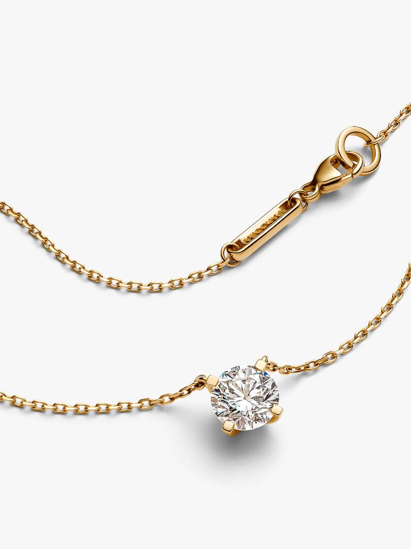 Pandora Era 14k Gold Lab-grown Diamond Pendant Necklace 1.00 ct TW, 14k gold
