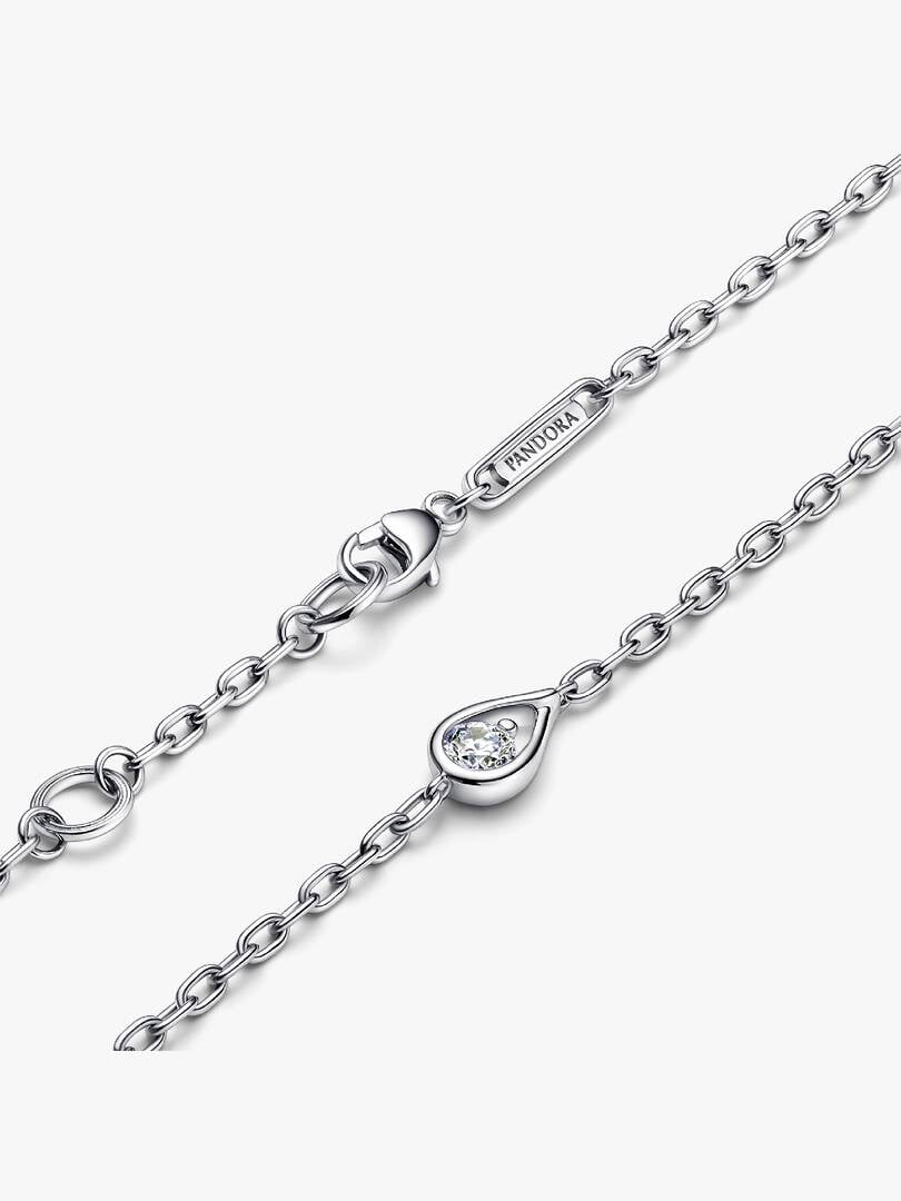 FINAL SALE - Pandora Infinite Sterling Silver Lab-grown Diamond Chain Bracelet 0.15 ct TW, Sterling silver