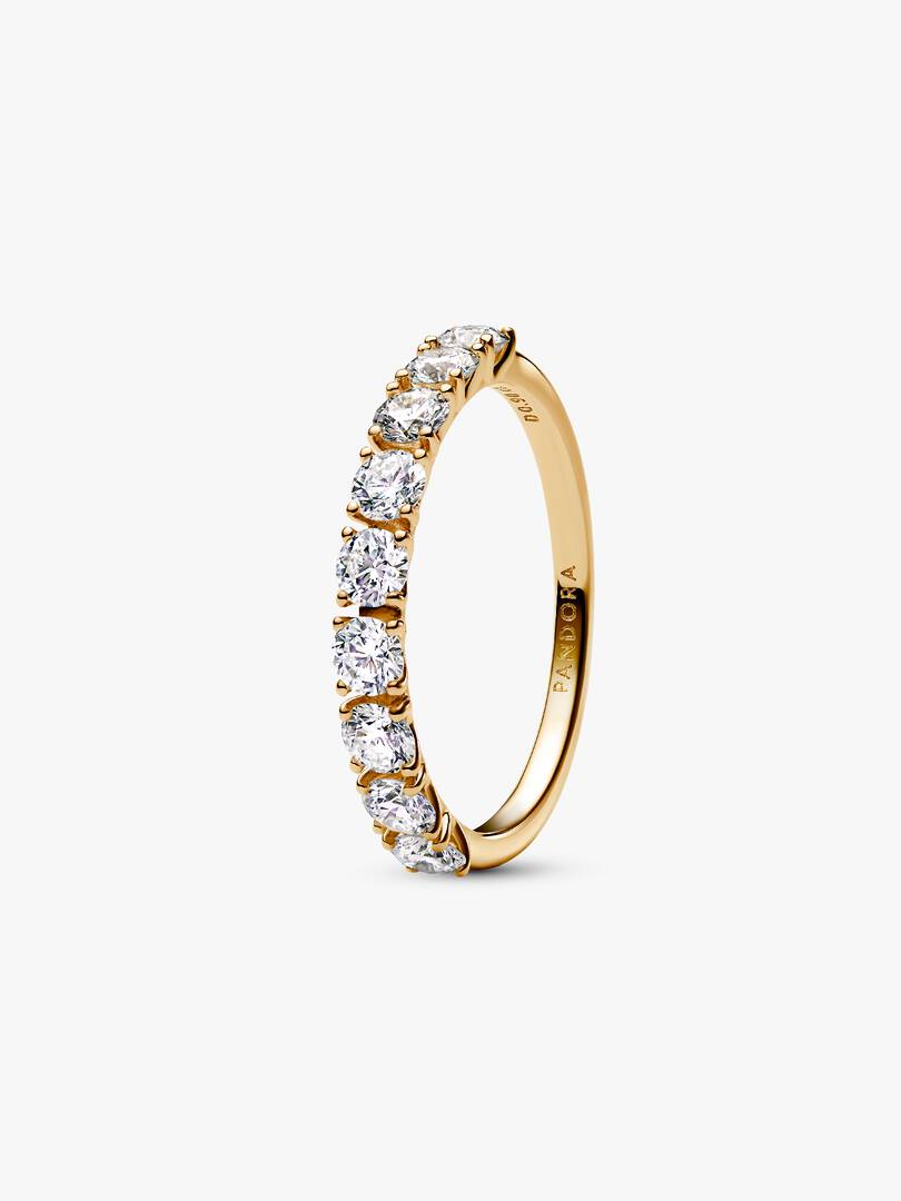 Pandora Era 14k Gold Lab-grown Diamond Half Eternity Band Ring 0.90 ct TW, 14k gold