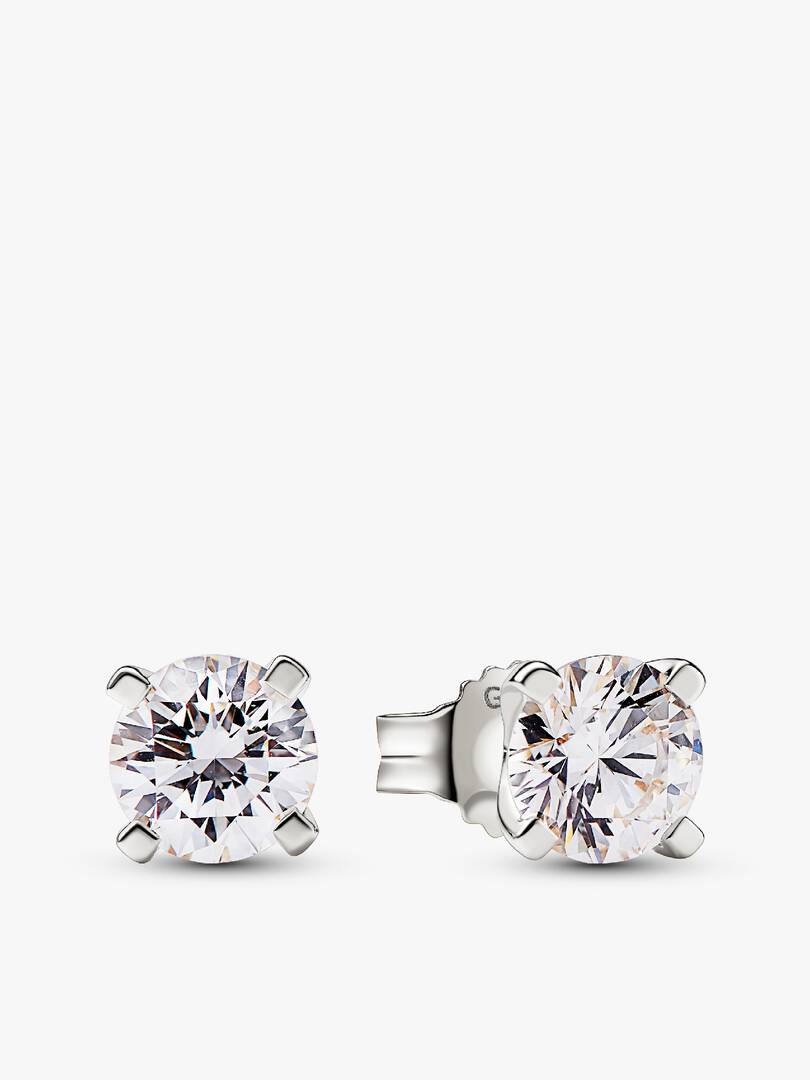 Pandora Era Lab-grown Diamond Pendant Necklace and Earring Set 2.00 carat tw 14k White Gold 2 Quantity