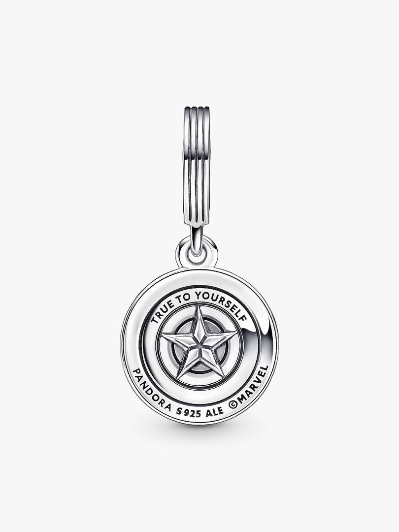 Marvel The Avengers Captain America Shield Dangle Charm Sterling silver