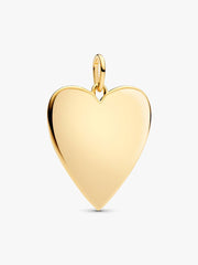 Engravable Heart Oversized Tag Pendant 14k gold plating