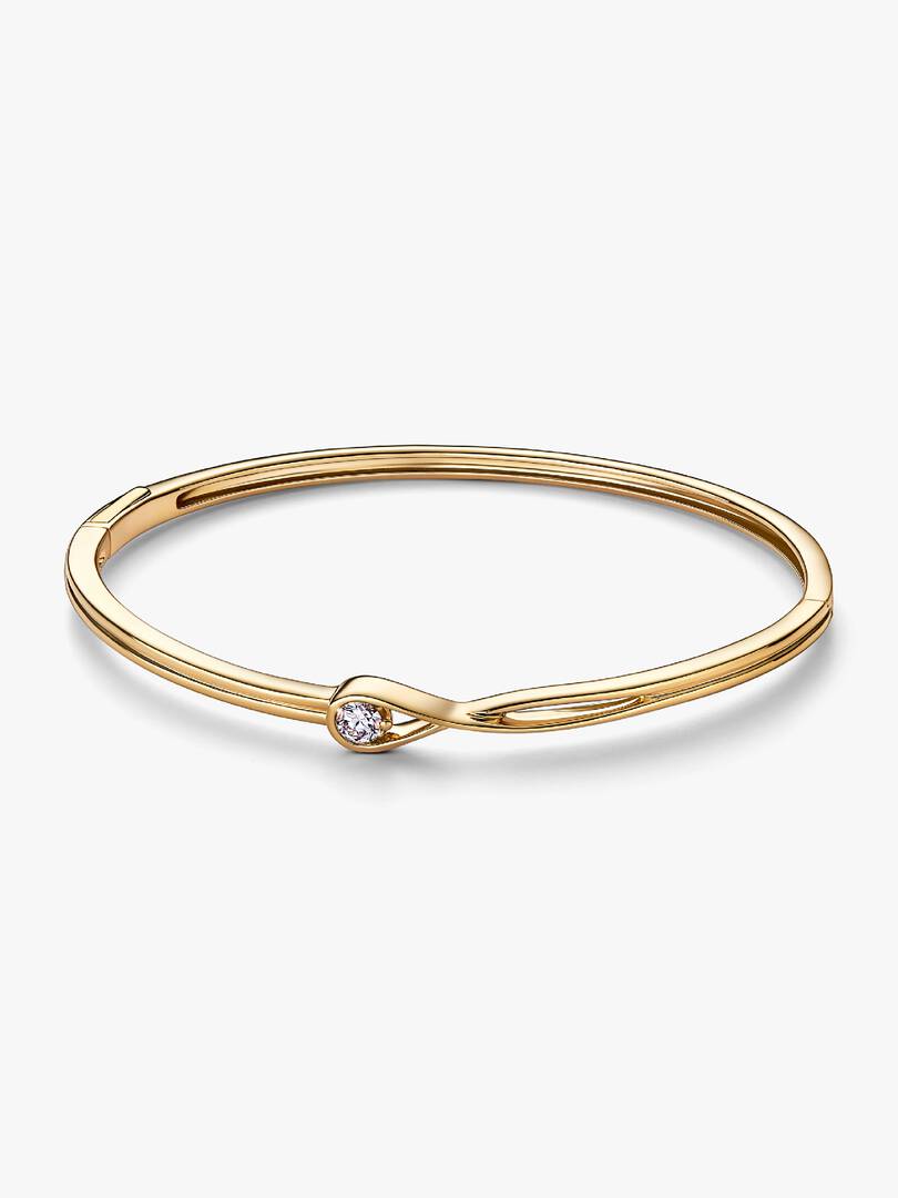 Pandora Infinite 14k Gold Lab-grown Diamond Bangle 0.25 ct TW, 14k gold