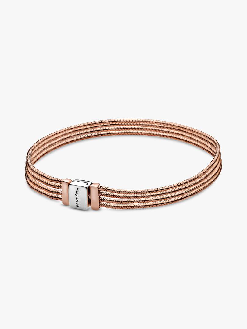 FINAL SALE - Pandora Reflexions™ Multi Snake Chain Bracelet Sterling silver, 14k rose gold plating