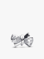 Silver Sparkling Bow Bracelet Set 2 Quantity