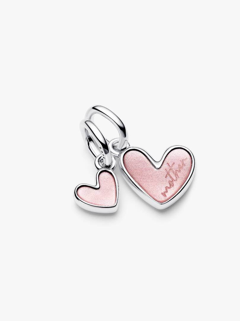 Splittable Mother & Daughter Dangle Charm Sterling silver