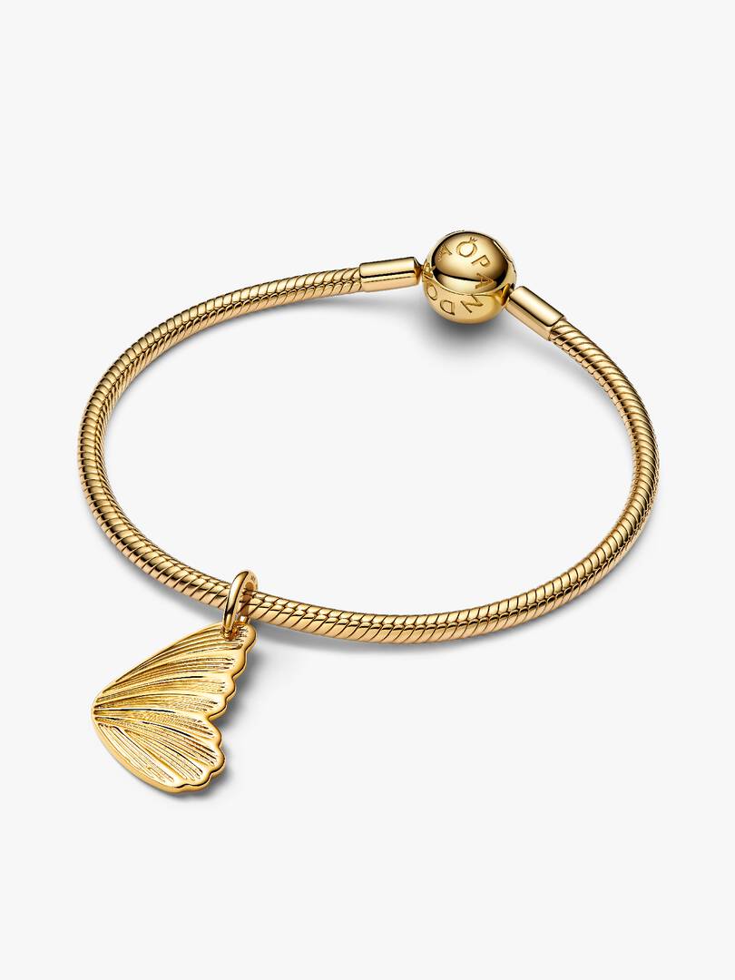 Engravable Butterfly Wing Tag Pendant 14k gold plating