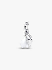 Snowdrop Flower Dangle Charm Sterling silver