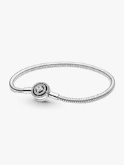 Pandora Moments Halo Snake Chain Bracelet Sterling silver