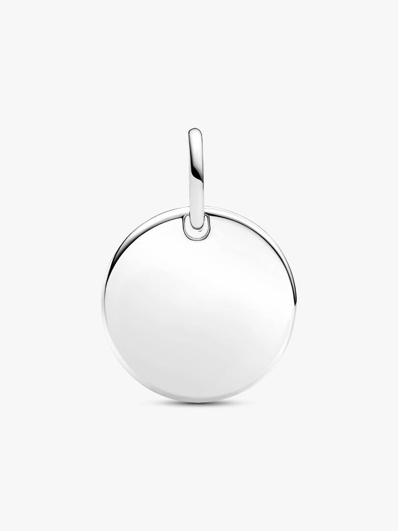Engravable Lab-Grown Diamond Tag Pendant 0.012 ct TW, Sterling silver