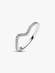 Sparkling Wave Ring Sterling silver