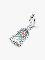 Disney Beauty and the Beast Enchanted Rose Dangle Charm Sterling silver