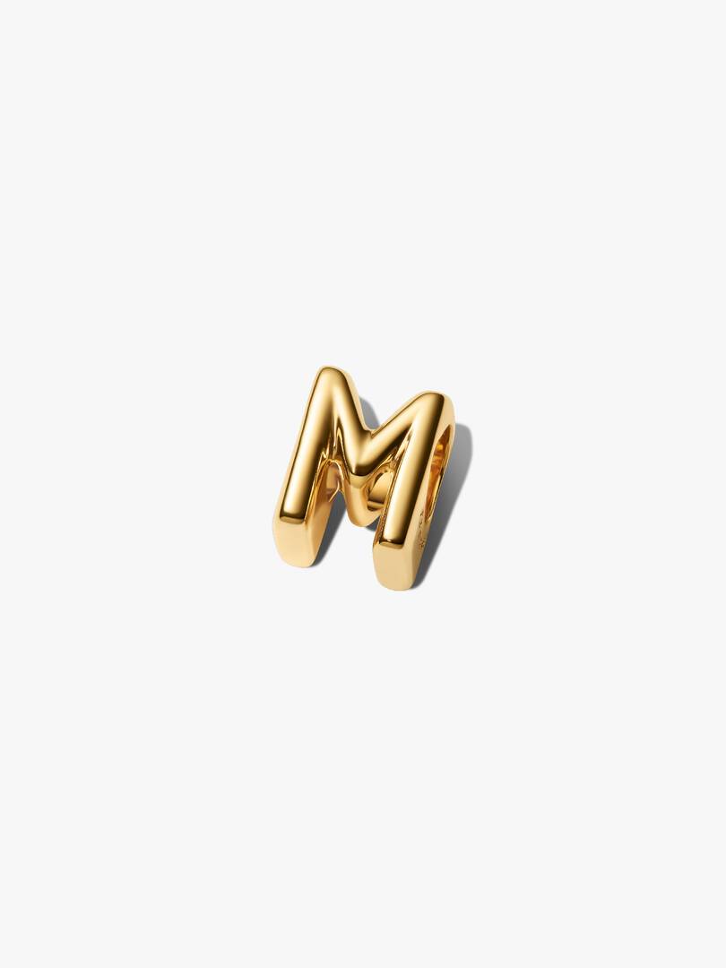Letter M Alphabet Charm 14k gold plating