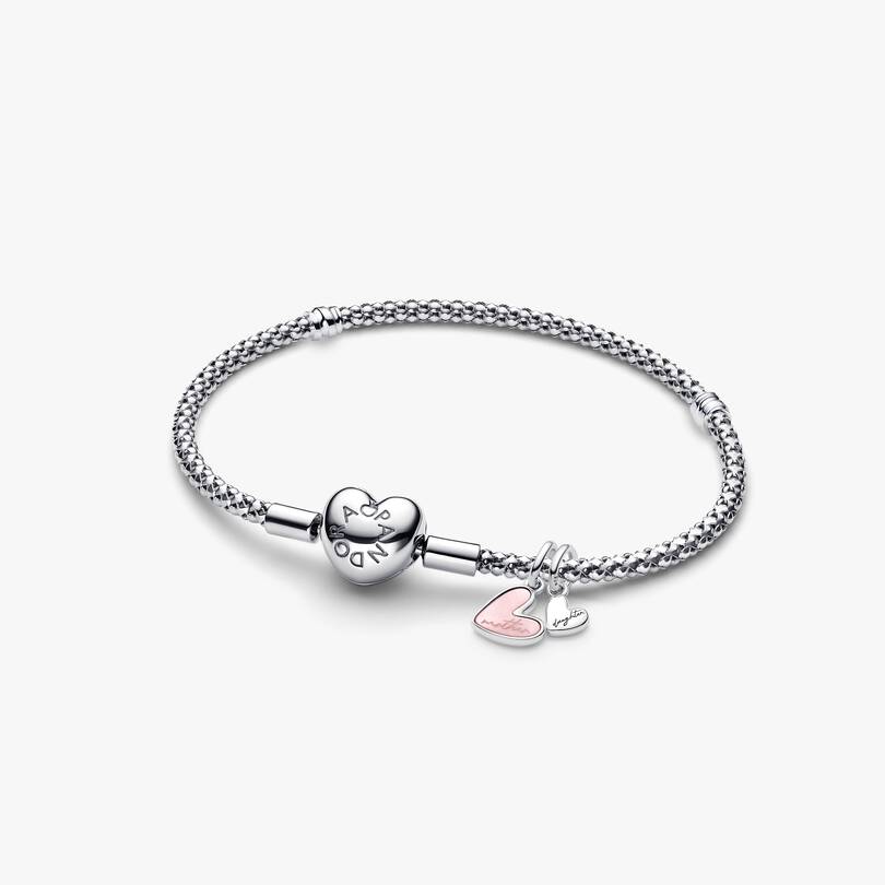 Mother Daughter Dangle Charm Bracelet 2 Quantity
