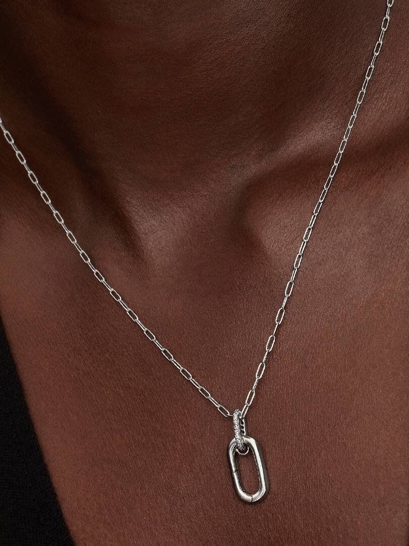 Openable Link Pendant Necklace Sterling silver