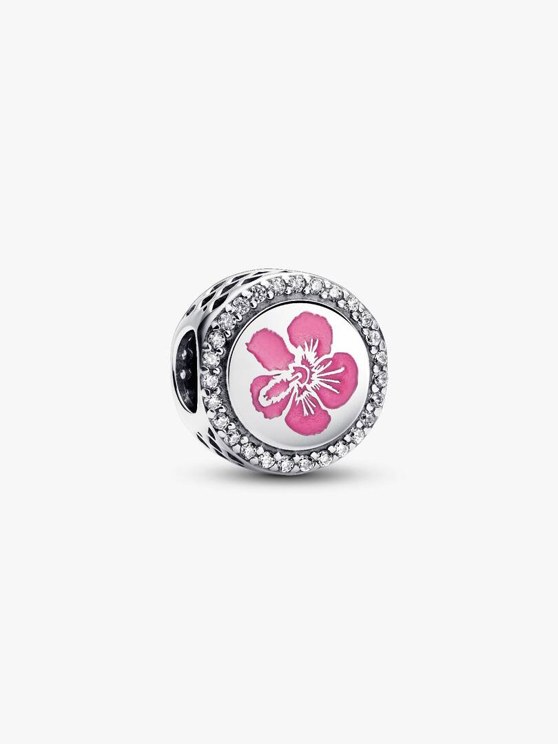 Hawaii Hibiscus Flower Charm Sterling silver