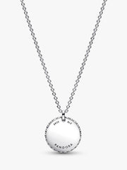 FINAL SALE - Pandora Timeless Pavé Round Pendant Necklace Sterling silver