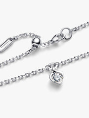 FINAL SALE - Pandora Talisman Sterling Silver Lab-grown Diamond Heart Chain Bracelet 0.25 ct TW, Sterling silver