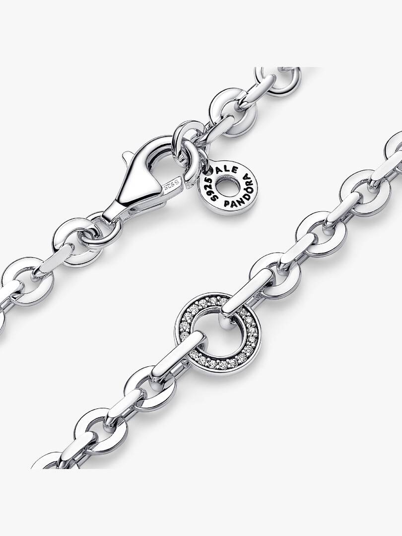 FINAL SALE - Pandora Signature Pavé Bold Chain Bracelet Sterling silver