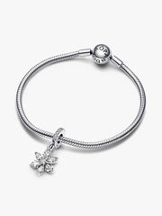 Sparkling Herbarium Cluster Dangle Charm Sterling silver