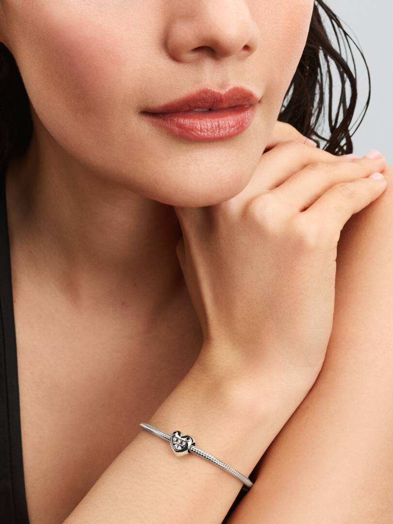 Mom's Little Monsters Heart Charm Sterling silver