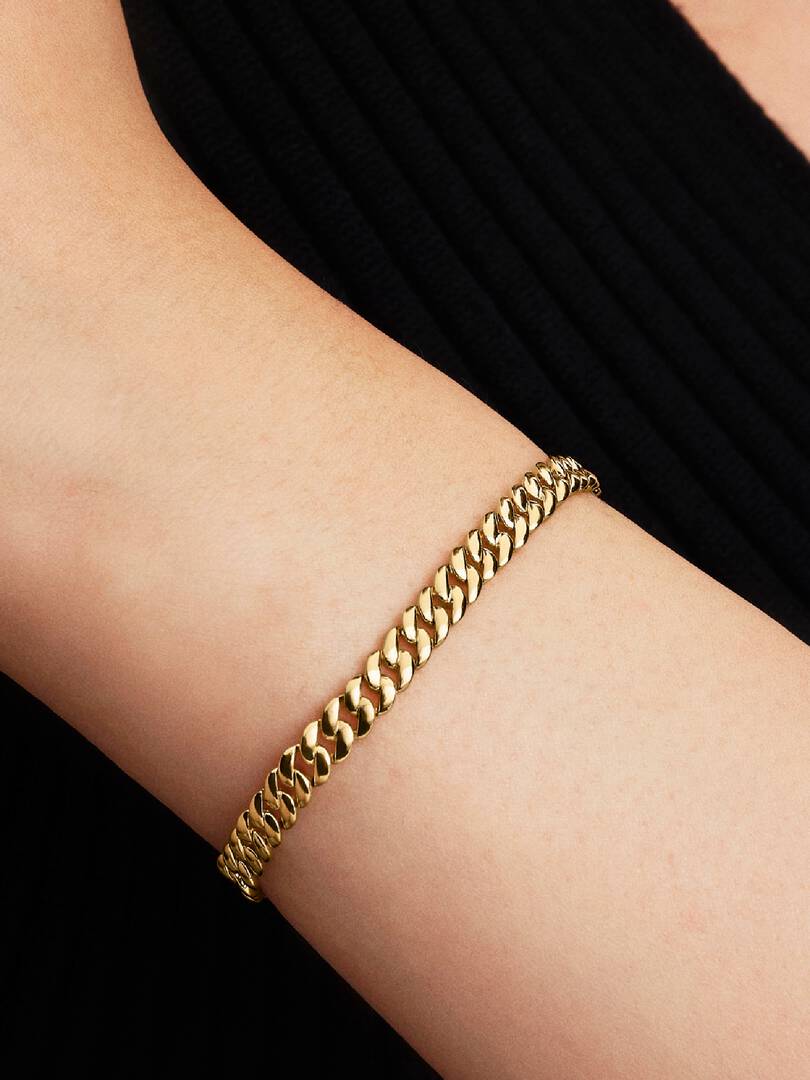 Cuban Chain Bracelet 14k gold plating