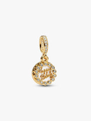 Happy Birthday Cake Dangle Charm 14k gold plating