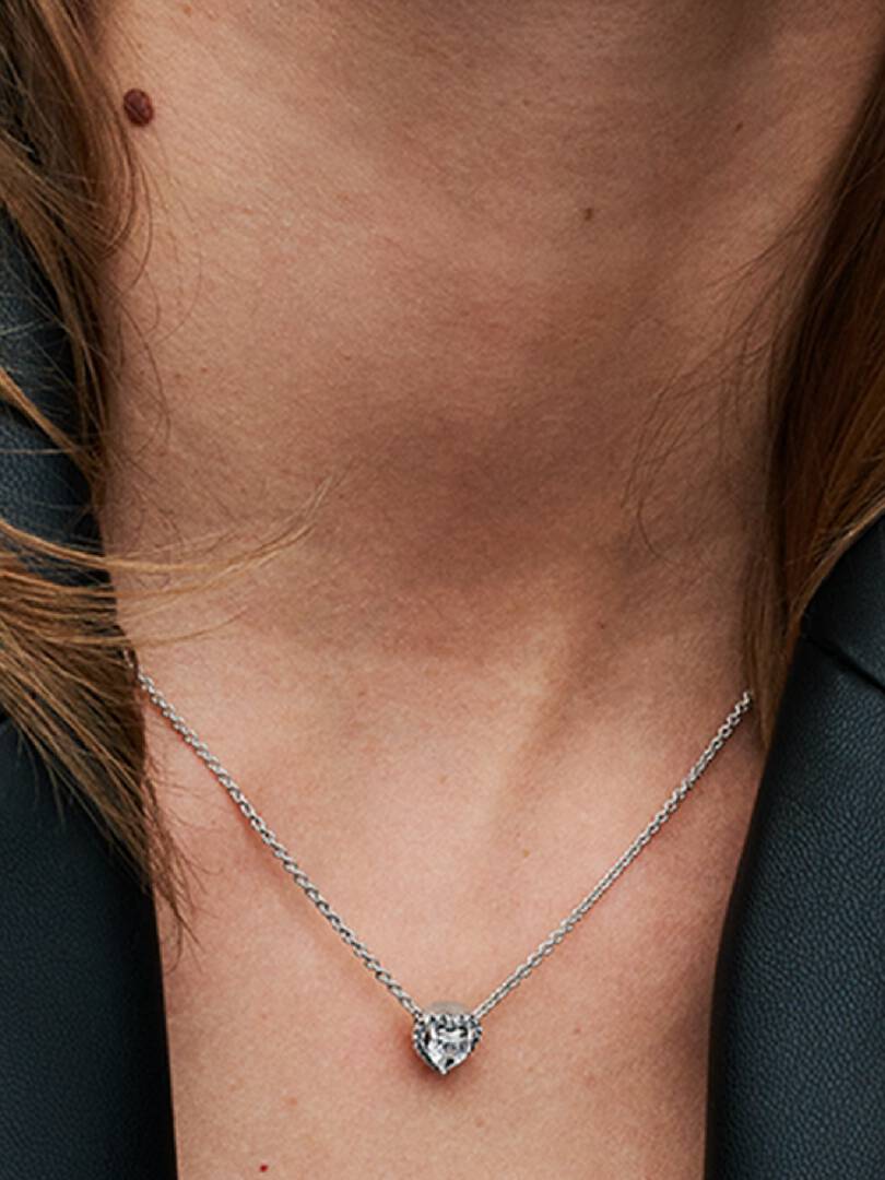 Elevated Heart Necklace Sterling silver