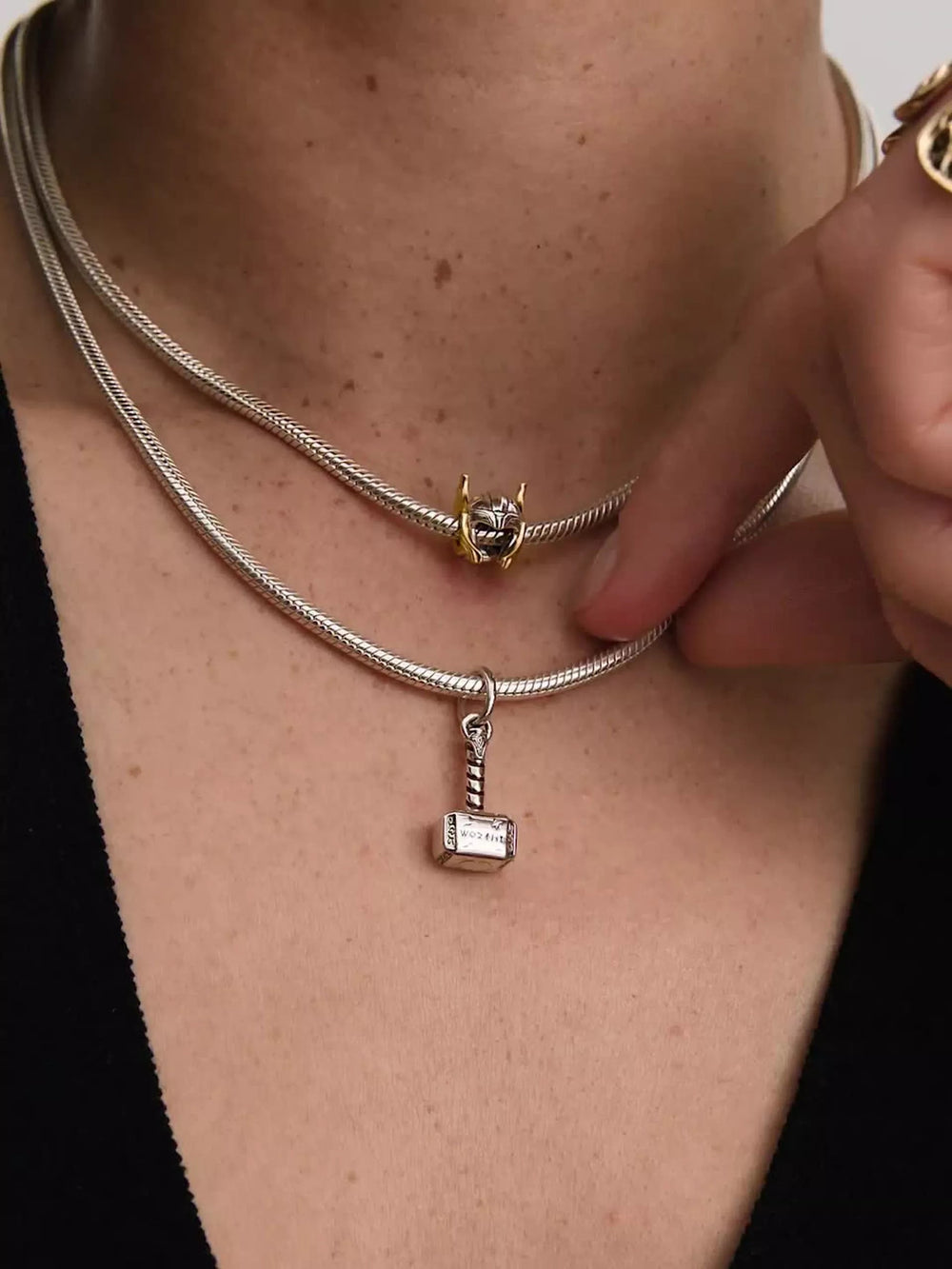 Marvel Thor Helmet Charm Sterling silver, 14k gold plating