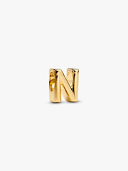 Letter N Alphabet Charm 14k gold plating