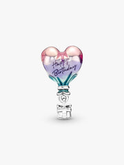 Happy Birthday Hot Air Balloon Charm Sterling silver