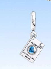 Openable Passport Dangle Charm Sterling silver